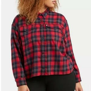 🆕️➕ Levi's 💜 Trendy Plaid Long Sleeve Top